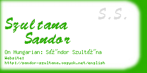 szultana sandor business card